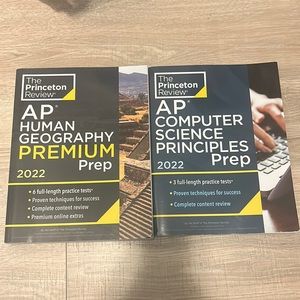 Princeton Review AP Human and Comp Sci principles Exam prep books